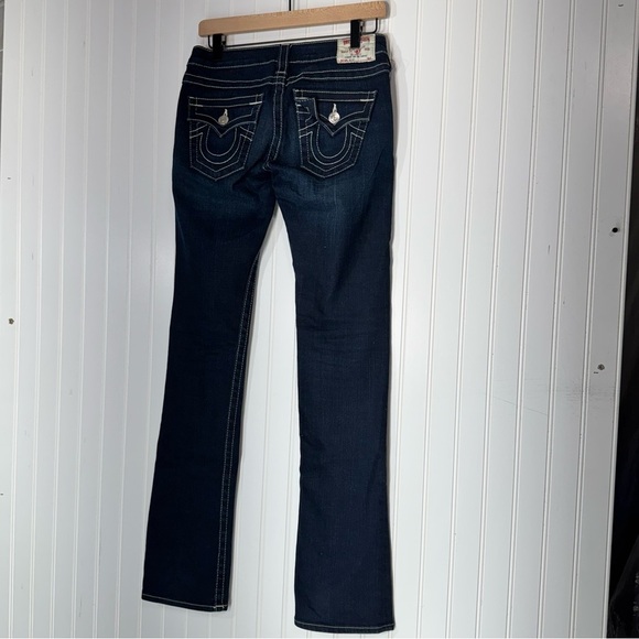 True Religion Billy Straight Leg Jeans 26 Classic Thick Stitch Flap Pocket Y2K - Picture 3 of 11